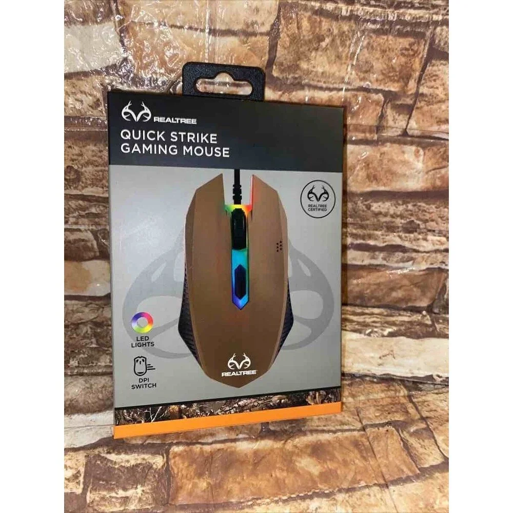 Vivitar-RealTree Quick Strike Gaming Mouse with DPI Switch LED RBG lights-Corded